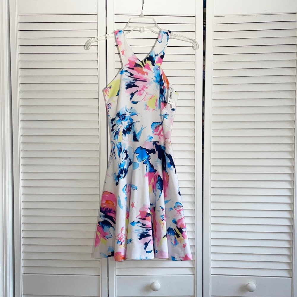 AQUA Watercolor Dress